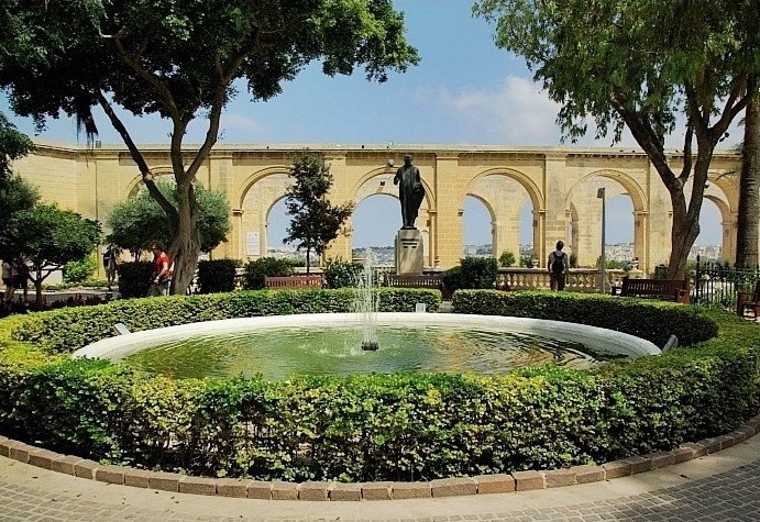 Upper Barrakka Gardens, zahrady Valletta